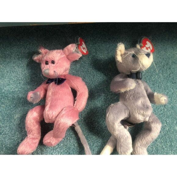 ty Attic treasures collectable beanie baby vintage look 8 total dolls - Picture 3 of 7